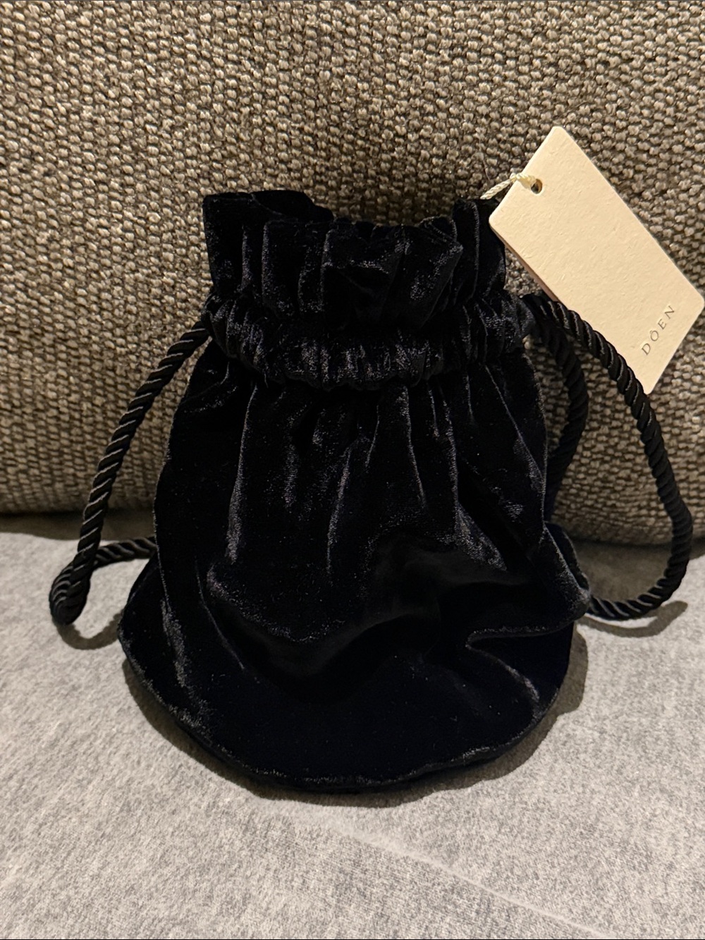 Down Velvet Pouch Clutch Bag NEW NWT